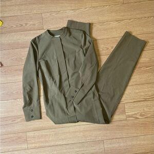 Sezane Khaki Jumpsuit